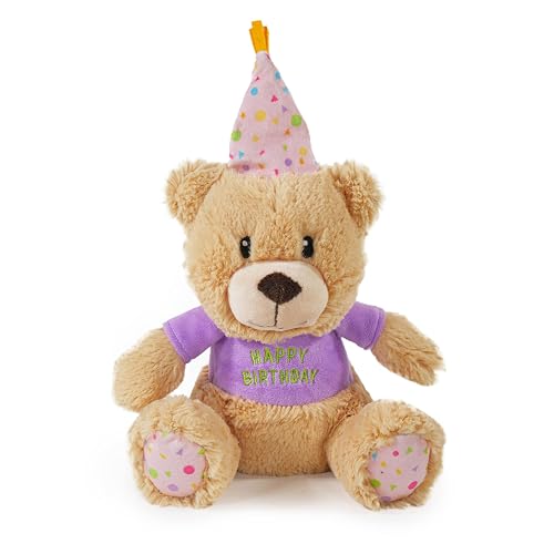 Rosewood Bonnie Birthday Bear Dog Toy – Plush Squeaky Dog Toy for Birthdays – Soft Cuddly Gift for Dogs – Fun Birthday Dog Present for Gentle Play, Snuggles and Celebrations