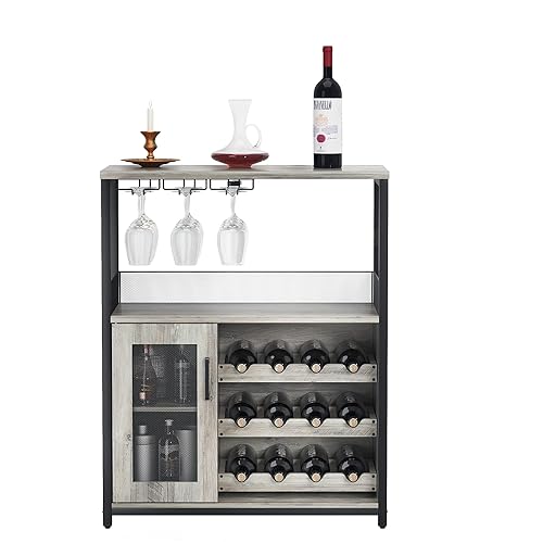 GAOMON Wine Cabinet Bar Cabinet with Removable Wine Rack, Wine