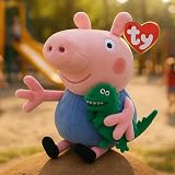 TY George 10 Inch Beanie Baby Peppa Pig Plush Toy view 3