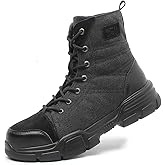 SUADEX Steel Toe Boots for Men Women Indestructible Non Slip Comfortable Work Boot Safety Construction Shoes
