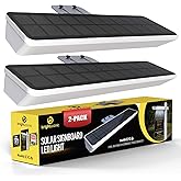 Brighticonics 2Pck Solar Address Sign Light – IP65 Waterproof Easy Install, Auto Dusk-to-Dawn On/Off – Outdoor Light for Business, Lease, Real Estate Sign Post – LED Signboard Gifts – Cold White 6000K
