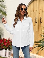 Runcati Womens Button Down Shirt Cotton Linen Long