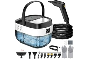 GRANARBOL 1.69Qt Steam Cleaner, 3-Level Adjustable Pressurized Steamer for cleaning, 15s Heat-Up, 2500W Handheld Steamer Cleaning for Home|Car|Tile|Floor, Multi-Surface Cleaning Machine with 22pcs Accessories