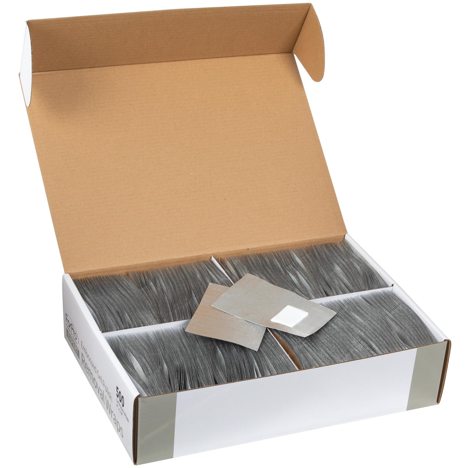 ForPro Professional Collection Expert Embossed Gel Polish Removal Wraps, Pre-Cut with Cotton Pad, Remove Gel Polish, Acrylics, & Nail Art, 4" L x 2.9" W, 500-Count - Image 7