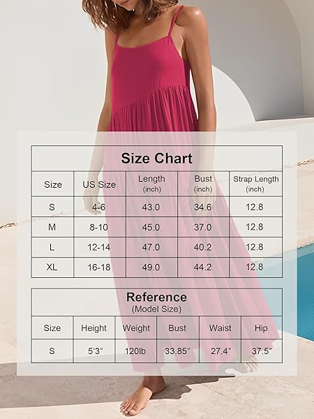 LCRRRN WOMENS FLOWY SUMMER DRESSES 2025 CASUAL LONG SLEEVELESS SPAGHETTI STRAP SUNDRESS ASYMMETRIC TIERED BEACH MAXI DRESS ROSE RED