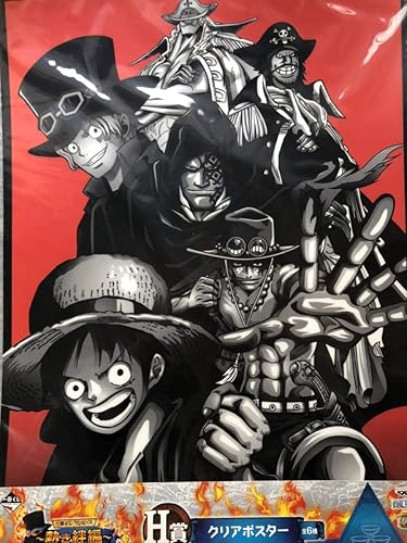 Amazon 1番くじ Onepiece ワンピース 熱き絆編 H賞 クリアポスター ルフィー アイドル 芸能人グッズ 通販