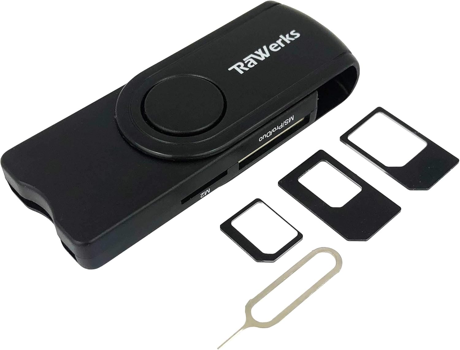 RaWerks SIM Card Reader with SIM Adapters, SIM Deleted Text Recovery