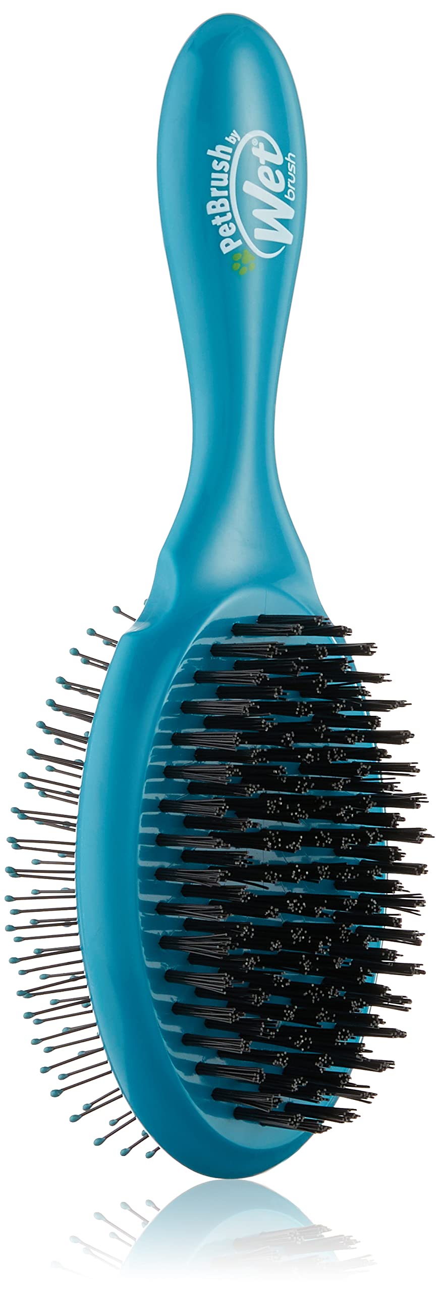 Wet Brush Ultimate Grooming 2-in-1 Dual Sided Detangling Pet Brush - Ultra Soft IntelliFlex Bristles Remove Loose Hair & Dirt - Detangler for Dogs, Cats, Rabbits - Teal