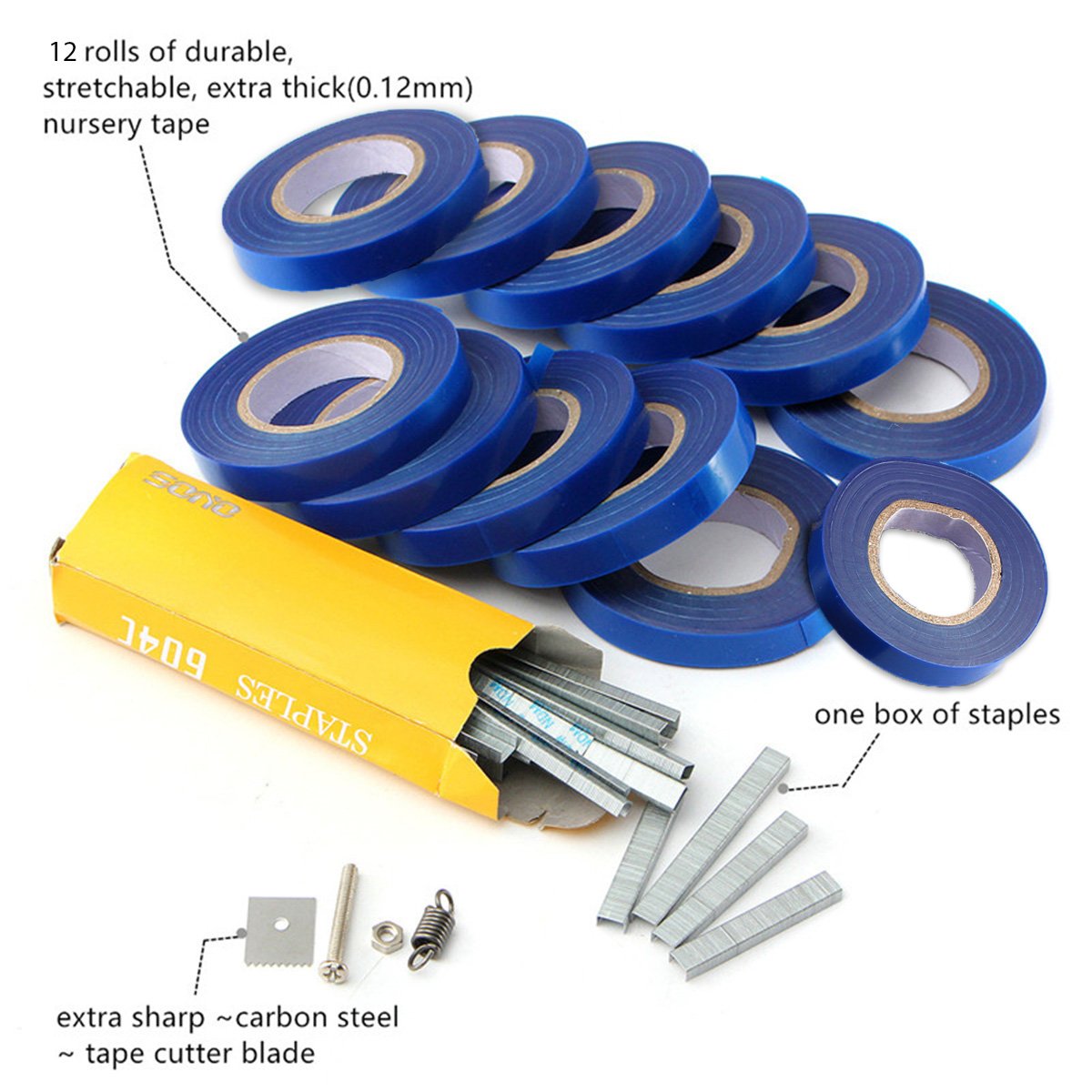 KING DO WAY Bindezange Tapetool Bindemaschine mit Tapes für Pflanze Rankhilfen Rebe,Grün