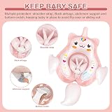 YAAVAAW Unicorn Inflatable Baby Float with Canopy 3-36 Months Pink view 5