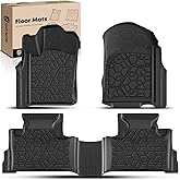 YHTAUTO Floor Mats Fit 2011-2021 Jeep Grand Cherokee 2022 Grand Cherokee WK Not L, 2011-2024 Dodge Durango, TPE All Weather Car Mats Waterproof Anti-Slip Odorless Floor Liner, Front & 2nd Row Liner