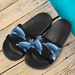 Howilath Blue Dolphin Flower Women's Classic Open