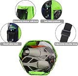 WANDF Swim Bag Mesh Drawstring Backpack XL Green Wet Pocket view 5