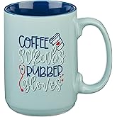 WITH LOVE Nurses Mug Coffee Scrubs Rubber Gloves, Teal, Funny Comedic Novelty Gift for Nurses, Doctors, and Medical Students, Large, 14oz
