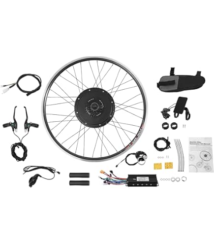 Fat-Bike - Kit De Conversión De Bicicleta Eléctrica De 26 Pulgadas Sin Escobillas Para Rueda Trasera