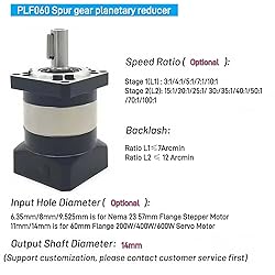 Gear Ratio 10:1 Planetary Gearbox Backlash 7