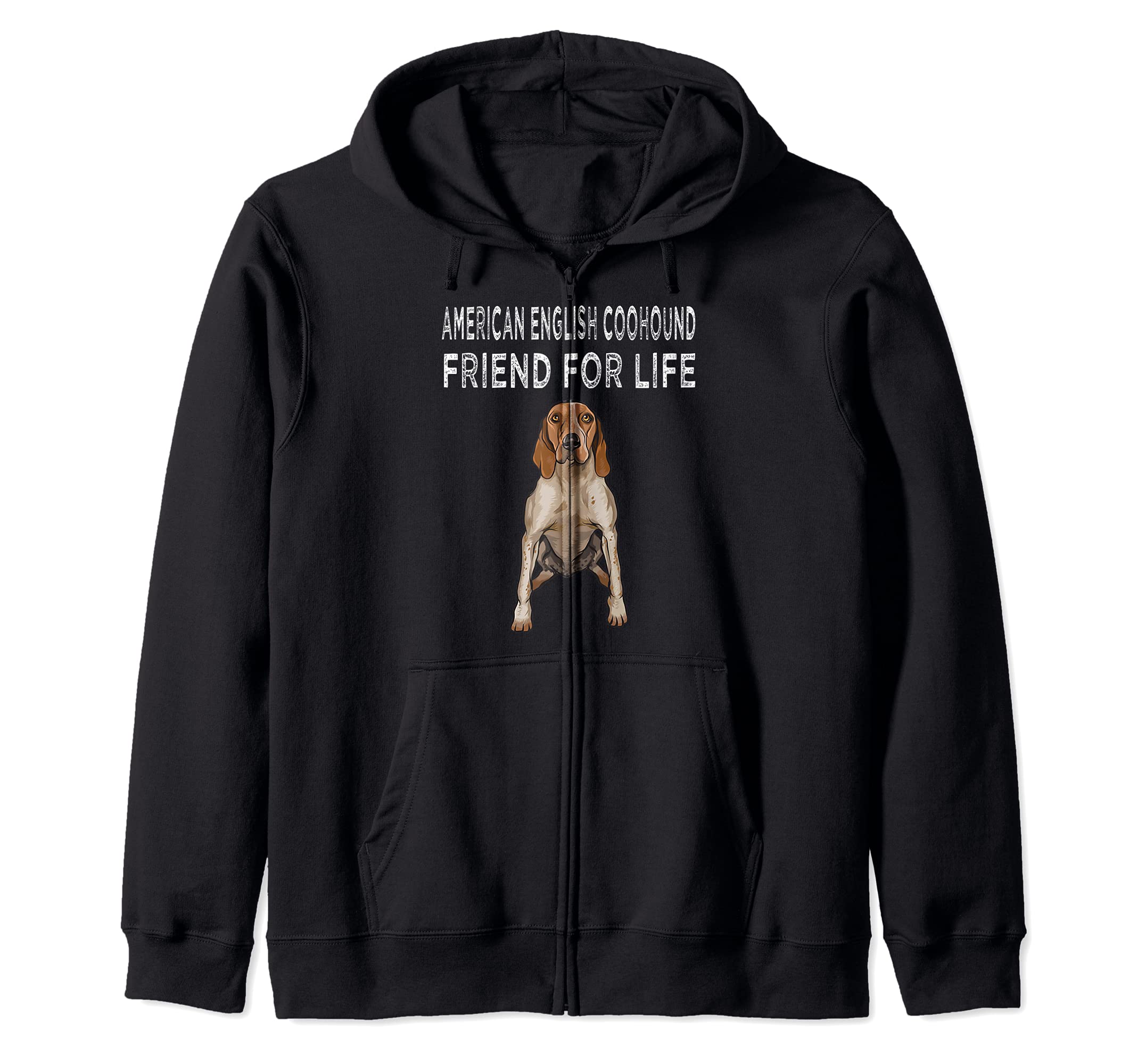 American English Coonhound Friend For Life Dog Friendship Zip Hoodie