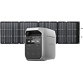 EF ECOFLOW Solar Generator DELTA 3 Plus with 220W Bifacial Solar Panel, 1000W Solar Input, LFP(LiFePO4) Battery, Portable Pow