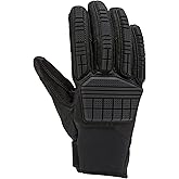 Carhartt Men's Storm Defender Insulated Leather Knuckle Guard Glove, Black, Small