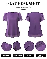 Lotusmile Women's Dressy Puff Sleeve Tops for