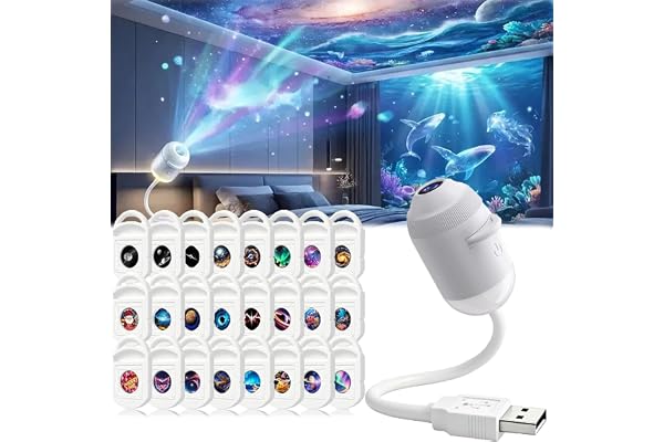 Smart Galaxy Ocean Night Light Projector | 360 Mini Dream Star Projector | Starry Sky Projection Night Light | Plug-and-play