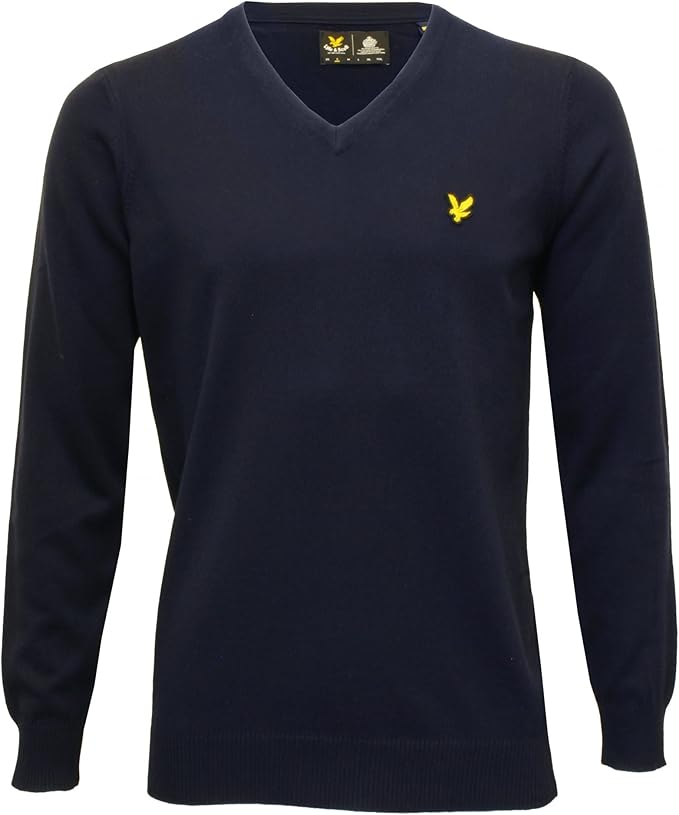 Lyle & Scott Men's Merino Long Sleeve V-Neck Jumper: Lyle And Scott: Amazon.co.uk: Clothing