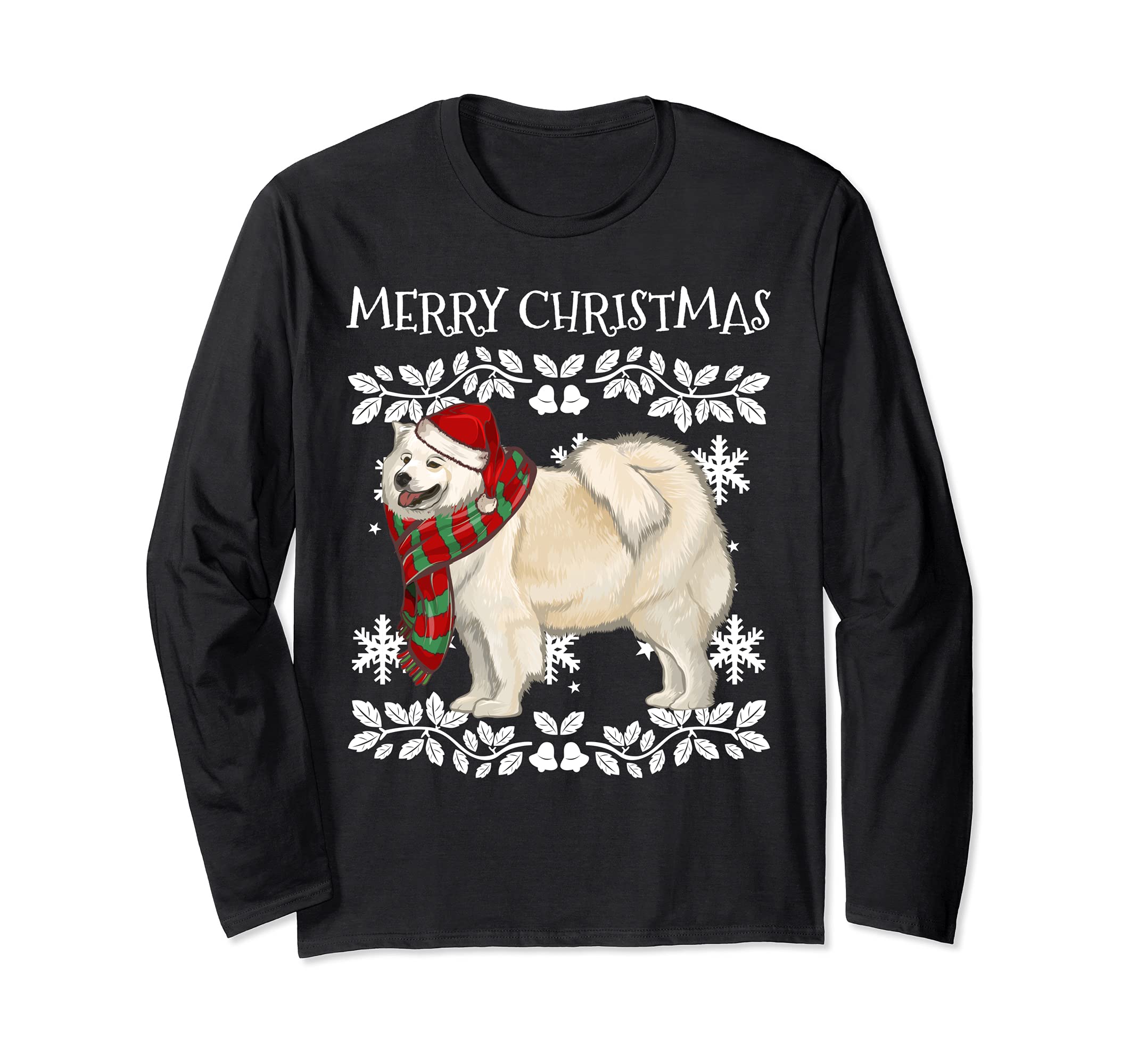 Merry Christmas Ornament Samoyed Xmas Santa Long Sleeve T-Shirt
