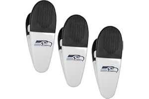 Siskiyou Sports NFL Seattle Seahawks Unisex Fan Shop Mini Chip Clip Magnets, 3 pk, Team Colors One Size