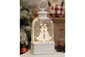 EDDORUNNING Sister Gifts Christmas Snow Globes, Light Up 6H Timer Glitter Globe Sister Gifts from Sisters, Best Friends Bestie,Birthday Sister for Sister Figurines