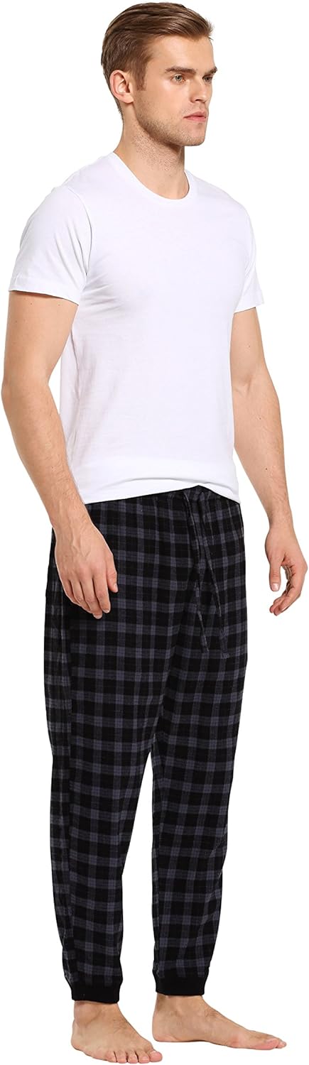 mens flannel jogger pajamas