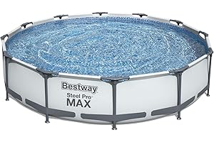 Bestway 56417 Steel Pro Above Ground, 12ft x 30 Inch | Frame Swimming Pool with Filter Pump