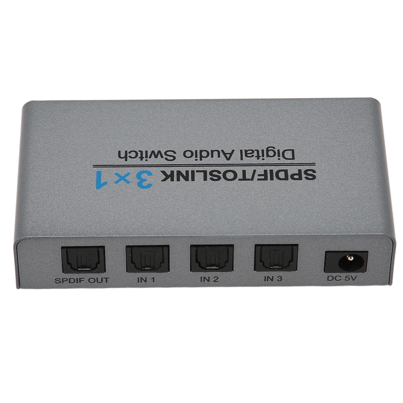 Gugxiom Digital Optical Splitter 3 in 1 Out, SPDIF Audio Splitter with Remote Control, Supports TV, PC, Amplifiers, Surround Sound Systems