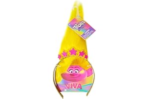 LUV HER Kids' Trolls World Tour Headband with Wig for Girls - Costume Accessories - Ages 3+