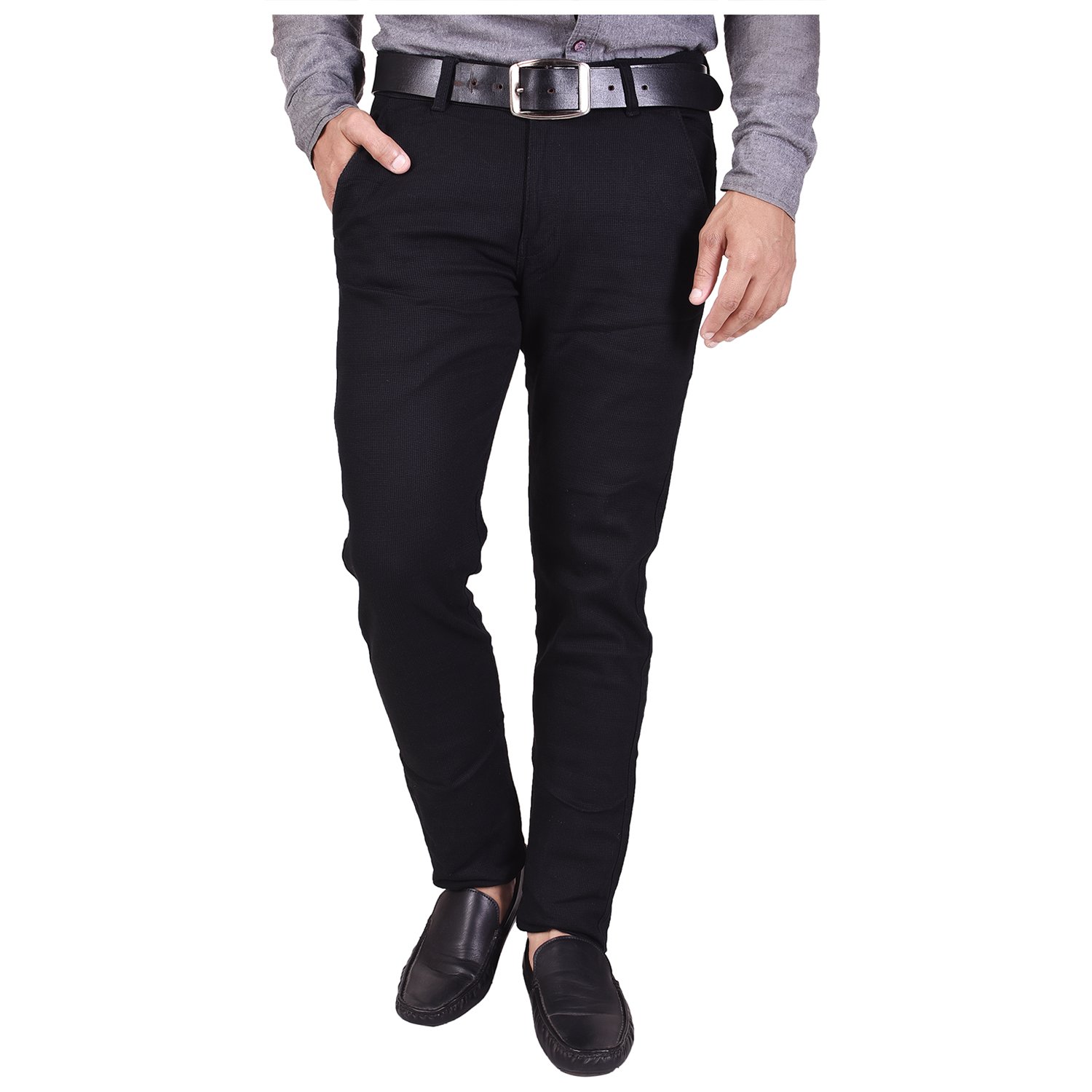 nation polo club men's slim fit cotton trouser grey