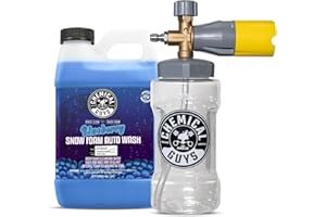 Chemical Guys Big Mouth Max Release Foam Cannon and Blueberry Snow Foam Car Wash Soap, 64 fl oz - Car, Truck, SUV, RV & Boat Wash, Soap Cannon for Pressure Washer, 34 oz Bottle - 2 Items