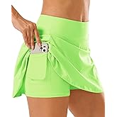 Stelle Women's Tennis Golf Skirts High Waisted with Pockets Inner Shorts for Athletic Skorts Sports Running Pickleball
