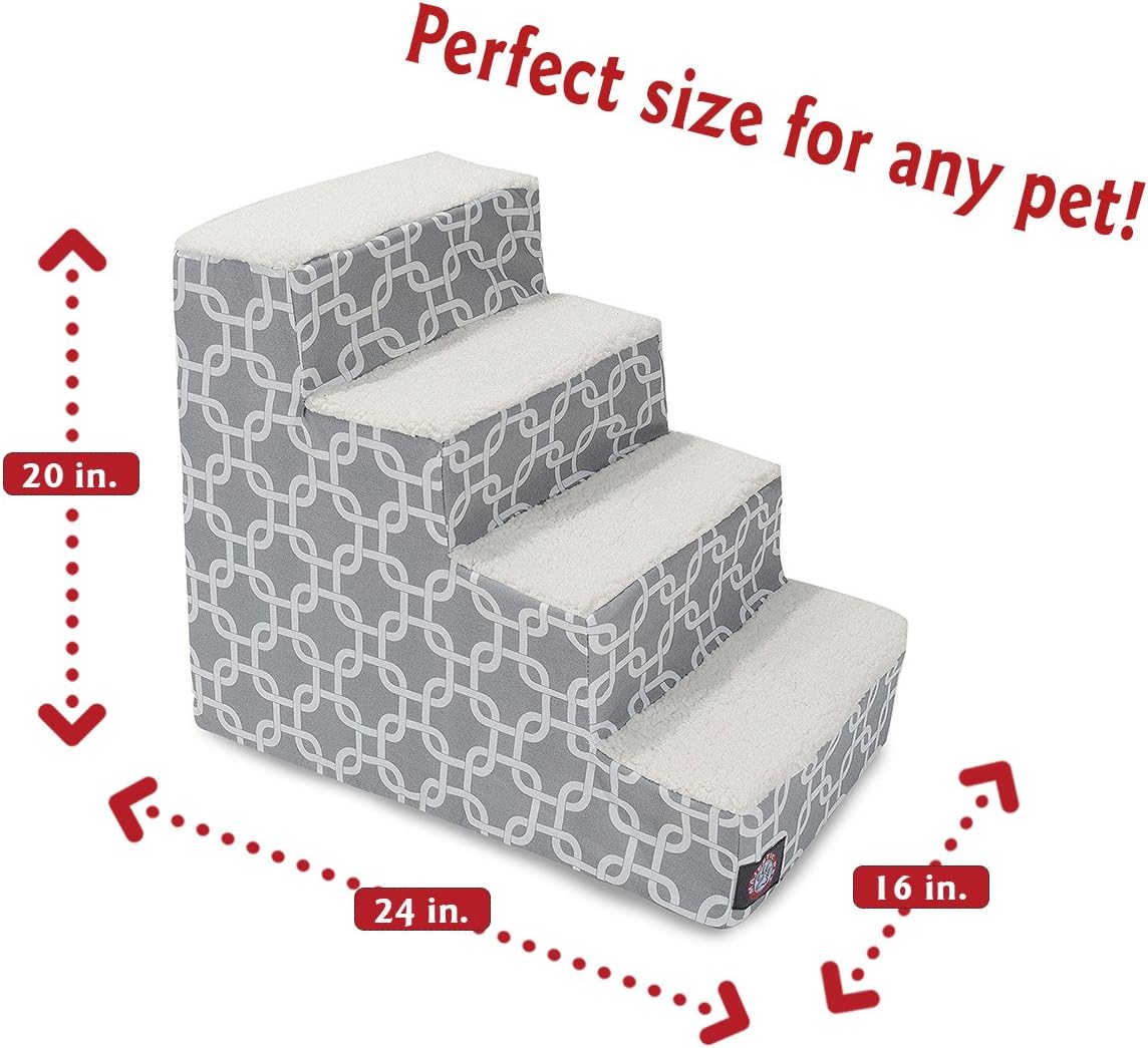 Majestic Pet Portable Pet Stairs | Soft Sherpa Foam Feeling Step | Steps for Dogs & Cats | Puppy & Kitty Ramp | Perfect for Bed & Sofa : Pet Supplies