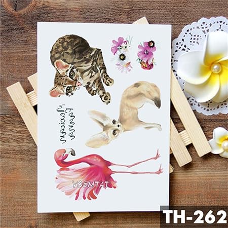 Tzxdbh 7pcs Colibri Daquarelle De Fleur Autocollant De