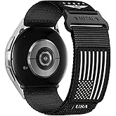 20mm Band Compatible with Samsung Galaxy Watch 7 6 5 4 FE Band 44mm 40mm/Watch 6 4 Classic 47mm 43mm 42mm 46mm/5 Pro 45mm/3 41mm/Active 2 Men,Fabric Nylon Strap for Garmin Vivoactive 5 3/Venu,S