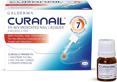 Curanail 5% Fungal Nail Treatment Amorolfine Medicated Nail Lacquer 3ml