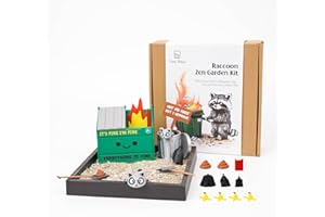 Tian Zhun Dumpster Fire Zen Garden for Desk Mini Zen Garden Gag Gifts Funny Sand Tray Therapy Kit White Elephant Gifts Sand Included