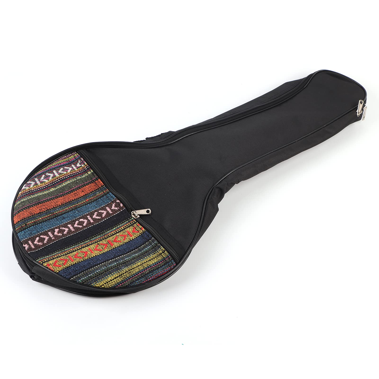 Entatial String Banjo Bag, 63. 5x26. 5x7. 5cm Non Woven Fabric + Cotton Double Zipper Design Banjo Bag Case Banjo Case with Strap for 4 String Small Banjo