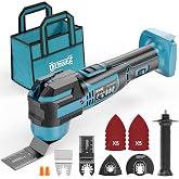 Cordless Oscillating Tool Compatible with Makita 18V Battery(Tool Only), 21,000 OPM Brushless 18V Oscillating Multi-tool with 6 Speed, LED Light, DIYtoolifz 4.5&deg; Oscillating Tool for Cutting