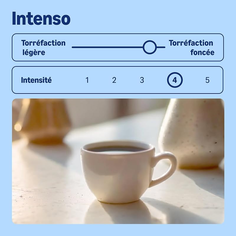 Grains de Café Intenso, Torréfaction Corsée, 2kg (2 Paquets de 1kg) – Certifiés Rainforest Alliance