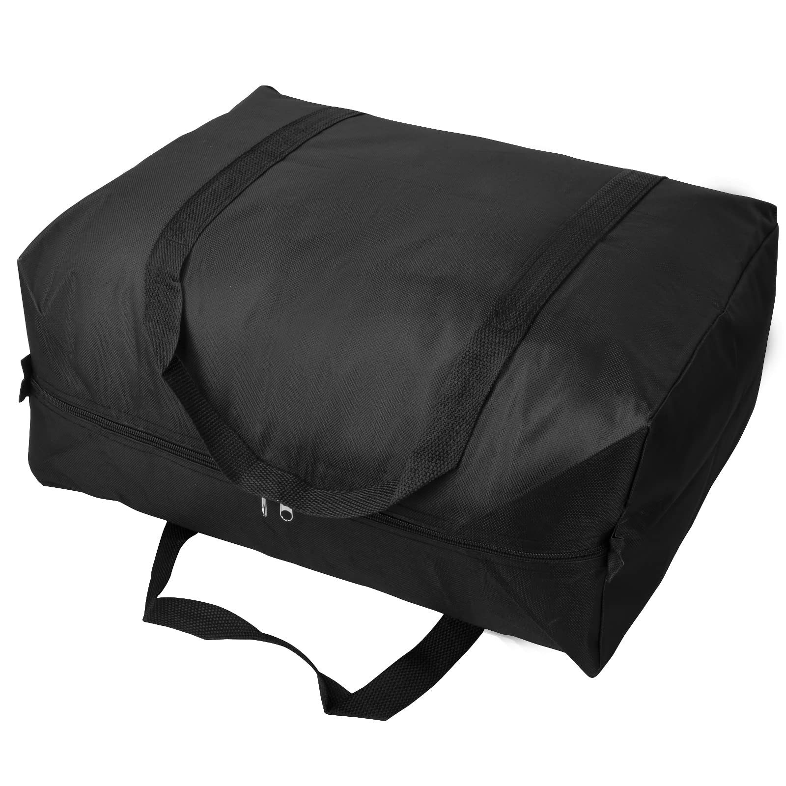 Fodlon 180L Extra Large Storage Bags for Moving, Heavy Duty Strong Big Organiser Bags with Zips and Handles, Waterproof Laundry Bag Packing Bag for Clothes, Duvets, Travel,Black,XL