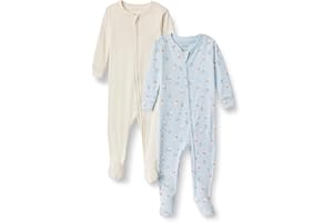 Amazon Essentials x Sofia Grainge Unisex Babies' Snug-Fit Cotton Footed Pajamas