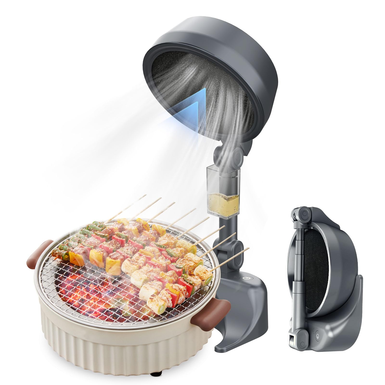 Photo 1 of ***(PARTS ONLY/ NON FUNCTIONAL)***Portable Range Hood for Cooking,Portable Range Hood Exhaust Fan,Portable Exhaust Fan Filtering Fumes with Low Noise for Kitchen,Indoor BBQ,RV Kitchen and Maintenance Workbench (Grey)