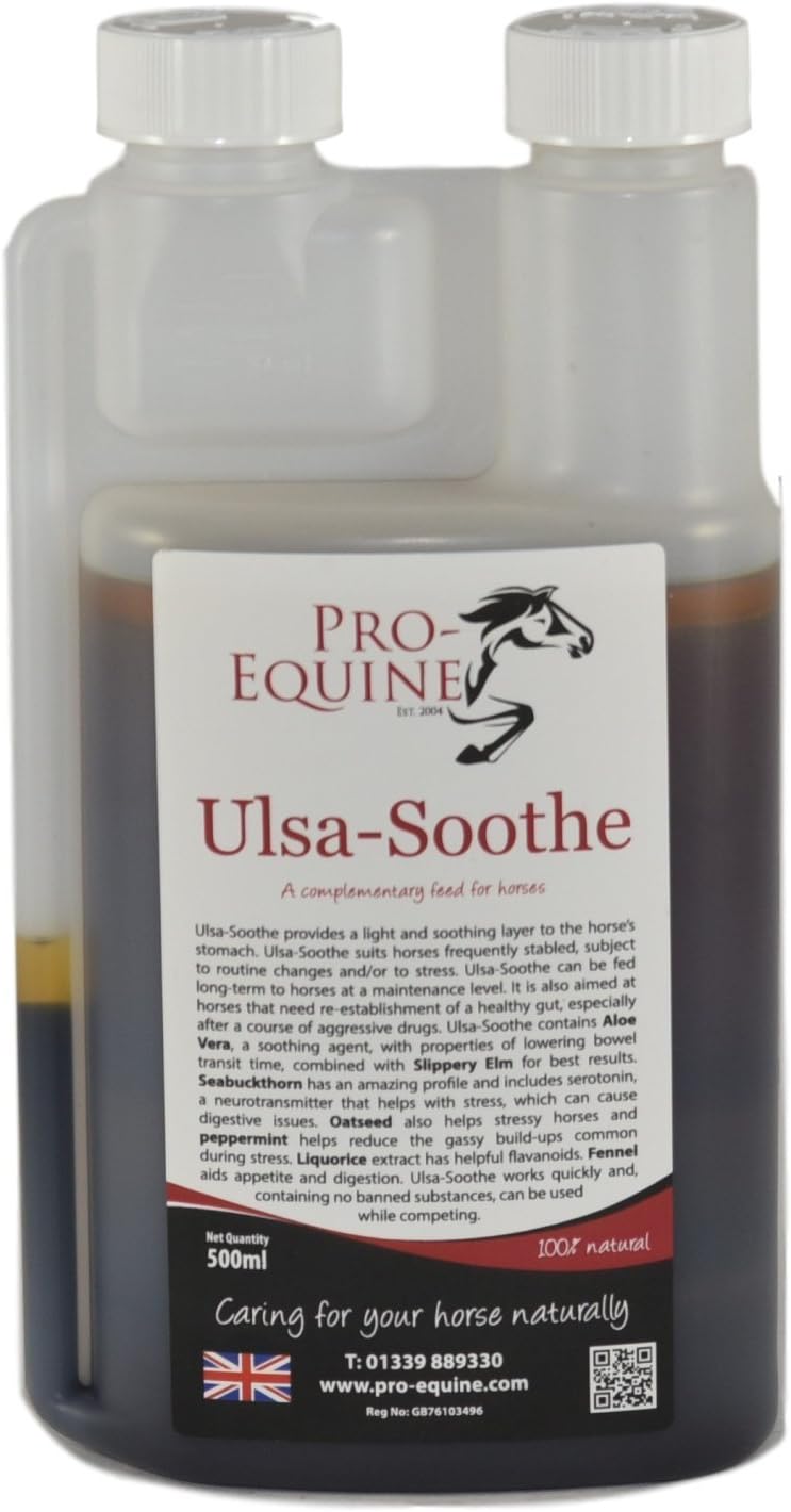 ProEquine UlsaSoothe horse supplement 500 ml. Aloe Vera juice with