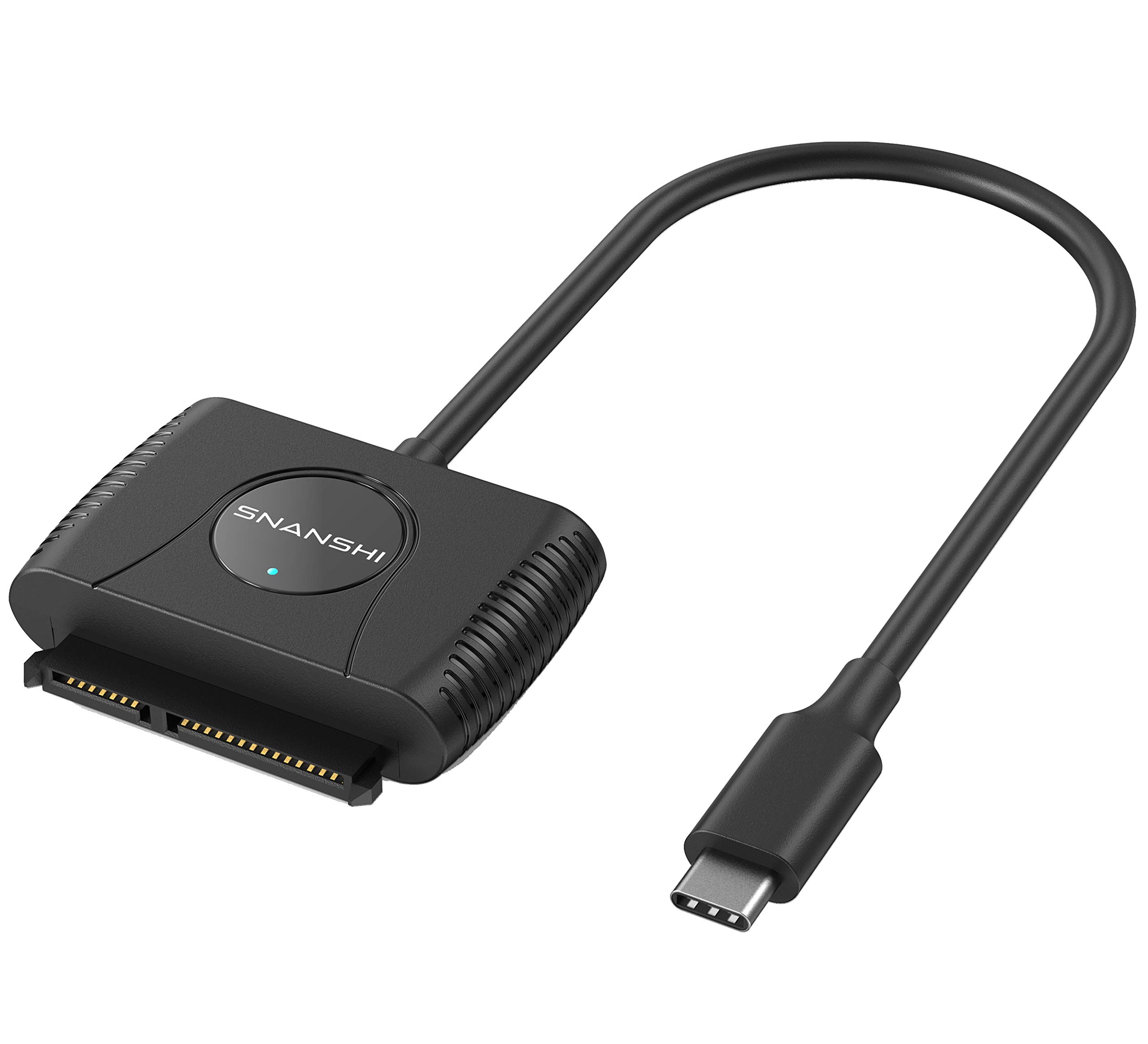 SNANSHI SATA to USB C Adapter Cable, USB Type C to SATA Adapter Converter with UASP SATA to USB Converter for 2.5" Hard Drives Disk HDD and Solid State Drives SSD