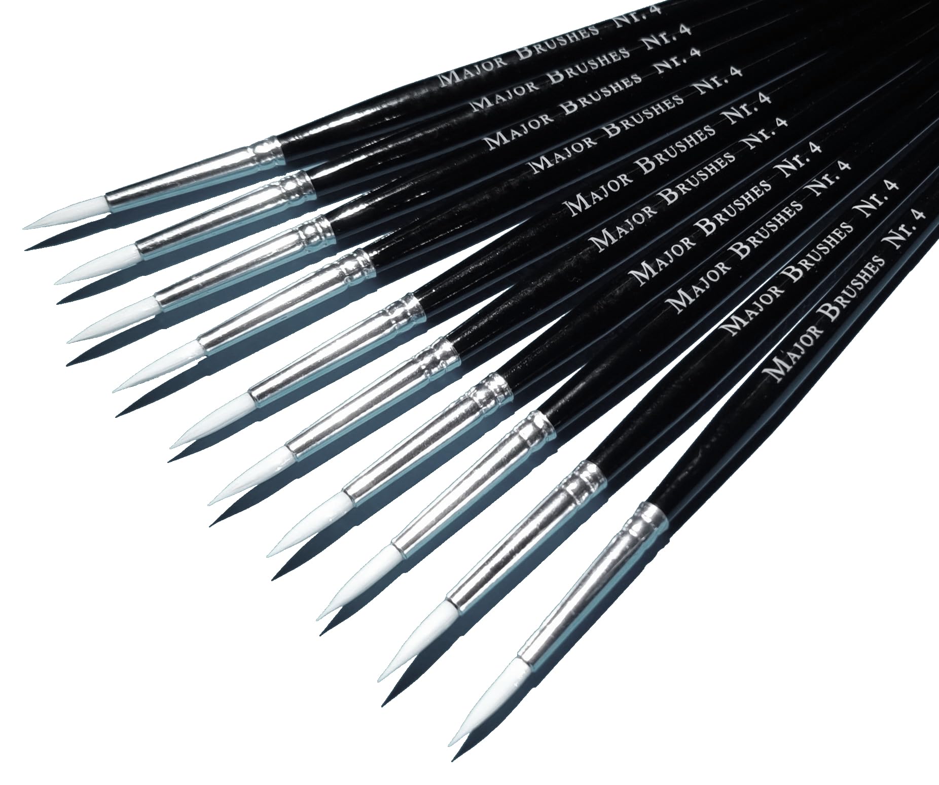 Major Brushes Sable Substitute Brushes Size 4 Pack of 10